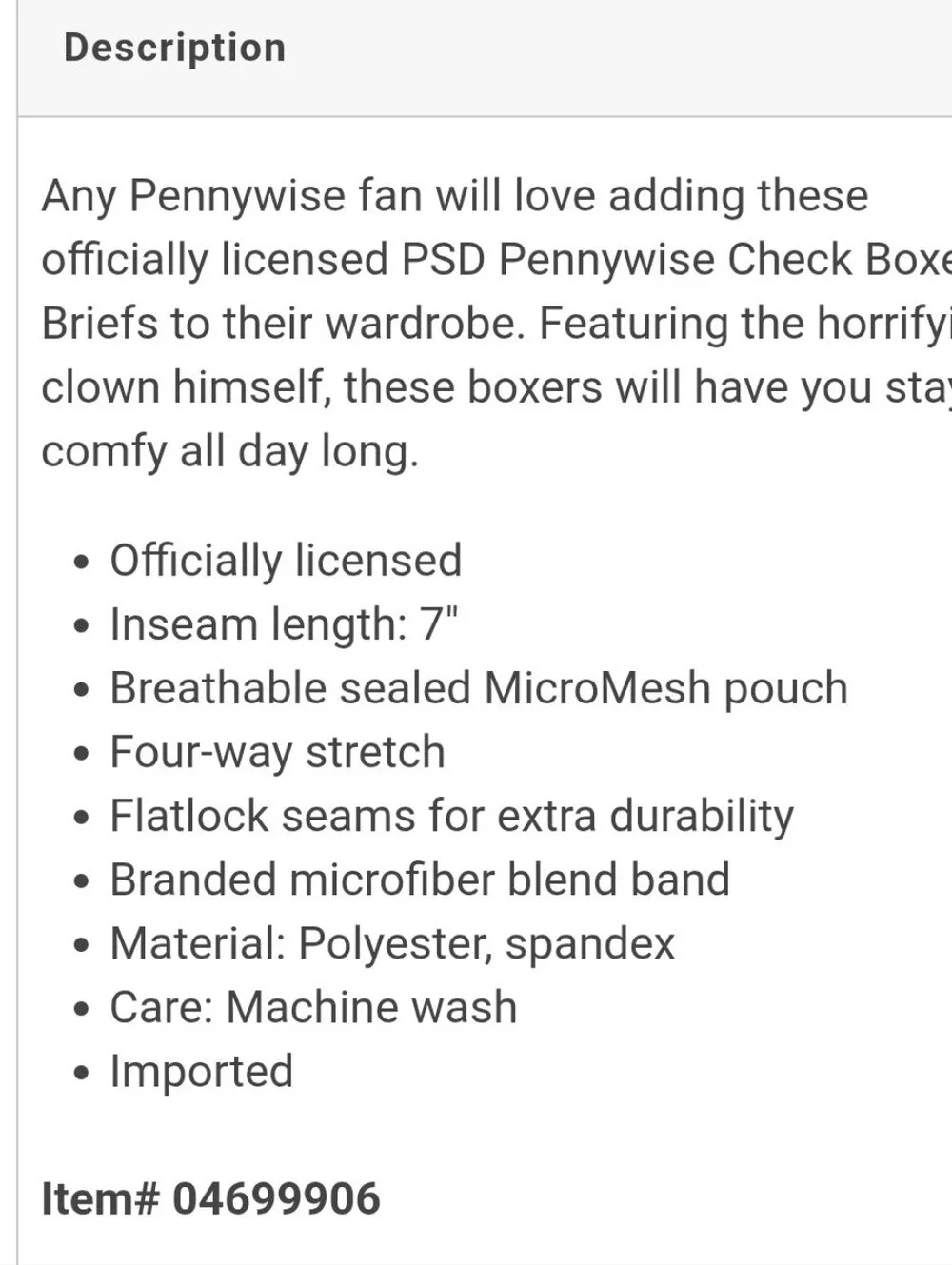 PSD It Pennywise Checkered Boxer Briefs